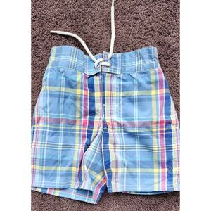 Polo by Ralph Lauren Boys Plaid Swim Trunks - Size 4/4T